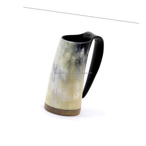 Mug en corne à boire artisanal de qualité supérieure, personnalisé et antique, sculpture viking, tankard en corne - Product Image 4