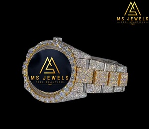 Luxury <b>Mechanical</b> Diamond Stainless Steel Two Tone Gold Silver Bracelet <b>Watch</b> <b>for</b> Fashion Classic Party Gift - Product Image 2