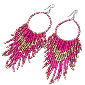 Fashion Jewelry Seed <b>Bead</b> Embroidered Earrings and ear jewelry for gifting in wedding best quality from India - Product Image 1