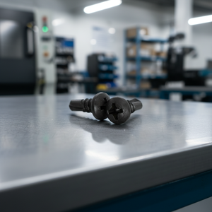 Vis à tête cylindrique PDC 11 en acier au carbone revêtu noir, pointe de perçage, empreinte Phillips, filetage standard, classe 4.8 6.8 DIN/ISO - Product Image 1