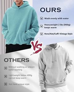 Custom Logo Washed Hoodies Street Fashion Apparel Heavyweight Washed Hoodie Cotton Fleece Sweatshirts Garment Dyed Washed Hoodie - Product Image 6