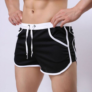 Shorts de sport décontractés pour hommes, en toile respirante, coupe haute, coupe-vent, séchage rapide, pour l'été, style hip-hop uni, vente en gros - Product Image 4