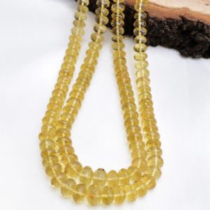 ลูกปัดควอตซ์น้ำผึ้งธรรมชาติทรงเหลี่ยมขนาด 6 ถึง 9 มม. สำหรับทำเครื่องประดับอัญมณี - Product Image 1