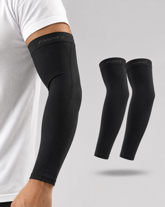 Manchons de cyclisme FAWKES noirs, protection anti-UV, unisexe adulte, manchon de compression grande taille, écologiques, séchage rapide, respirants - Product Image 1