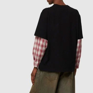 เสื้อยืดผู้ชายแบบสองชั้น ทนทานสูง พิมพ์โลโก้ตามสั่ง คอกลม แขนสั้น ผ้าฝ้าย 100% เนื้อผ้าวอร์สเตด แห้งเร็ว - Product Image 4