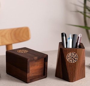 Wood <b>Pen</b> Holder <b>Multi</b> Purpose Use Pencil Cup Pot Desk Organizer <b>Multi</b>-functional Wooden <b>Pen</b> Holder - Product Image 6
