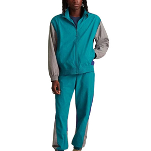 Custom Nylon Tracksuit Windbreaker School Polyester Stacked <b>Pants</b> Zip up Two Piece Track Suit Windbreak Jackets Set Men - Product Image 1