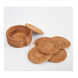 Ensemble de sous-verres en rotin au style incroyable pour tasses à thé, à café et verres à jus, sous-verres décoratifs attrayants - Product Image 4