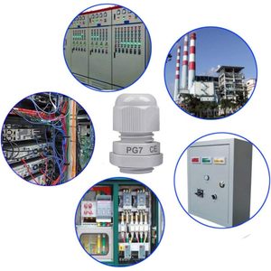 Connecteur de presse-étoupe étanche IP68 œillet de poignée de cordon en nylon blanc PGPG9 avec contre-écrou - Product Image 3