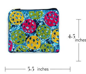 Handcrafted Beaded Slogan Zip Pouch Bag Women Designer Text Embroidery Coin <b>Purse</b> <b>Small</b> Cosmetic Organizer Gift OEM - Product Image 6