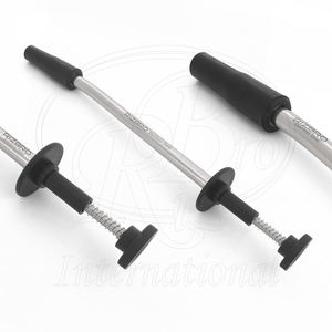 Pistolet à boulettes incurvé pour moutons et chèvres, corps en acier inoxydable, tête en silicone, pièces en plastique, taille du récipient 12x34 mm, longueur 13,5 pouces - Product Image 2