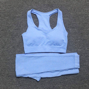 Conjunto Deportivo para Mujer, Leggings, Sujetador Deportivo, Ropa de Yoga, Pantalones Deportivos, Top Corto, Ropa Ajustada Activa, Sin Costuras, para Gimnasio y Fitness - Product Image 5