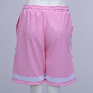 Shorts de basket-ball pour hommes en mesh de qualité supérieure, impression par sublimation personnalisée, avec poches zippées, shorts en polyester hautement élastiques - Product Image 3