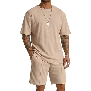 Mens Casual Streetwear <b>Set</b> Manufacturer 2 Piece Cotton Cargo Shorts Summer OEM ODM Bulk Supply - Product Image 1