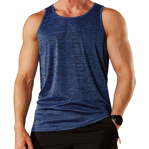 DIGGA CREATIONS Débardeur sans manches pour homme, couleur unie, col rond, tricoté, séchage rapide, anti-boulochage, respirant, écologique, coupe sportive - Product Image 4