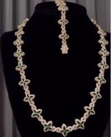 Parure de collier unisexe de luxe en perles d'eau douce et moissanite, entièrement pavée, chaîne cubaine tendance, plaqué argent, bijoux de fête