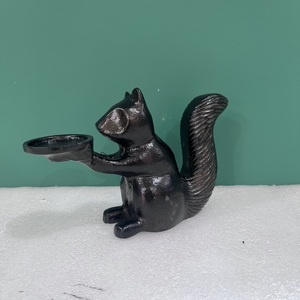 Decorative sculpture with candle holder aluminium <b>T</b>-<b>light</b> candle sculpture black finish home decor - Product Image 3