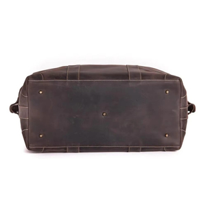 Sac de voyage en cuir véritable pour homme de qualité supérieure, fabriqué en usine, léger, avec des sangles souples, fermeture éclair, sac de voyage décontracté de luxe, imperméable - Product Image 4