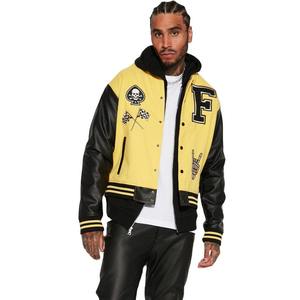 แจ็กเก็ตทีมฮิปฮอปมหาวิทยาลัยของผู้ชายเสื้อแจ็คเก็ตผ้าขนแกะปักแบบกำหนดเองดีไซน์ใหม่2025 - Product Image 4