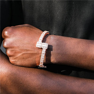 Bracelet à maillons cubains en moissanite de qualité supérieure 6mm 11mm en argent sterling 925 bijoux glacés HipHop avec pierres DEF VVS vente en gros - Product Image 3