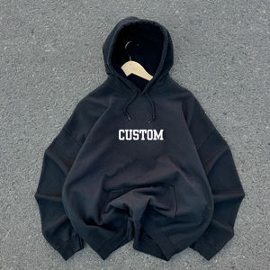 Sweat à capuche oversize pour homme, coupe décontractée, en molleton de coton doux, avec poche kangourou, style streetwear décontracté, confort quotidien - Product Image 1
