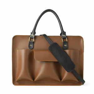 Bolso de Mano Transpirable para Portátil, Color Marrón, para Viajes de Negocios, Multibolsillos, Ligero, de Gran Capacidad, Tipo Mensajero - Product Image 2