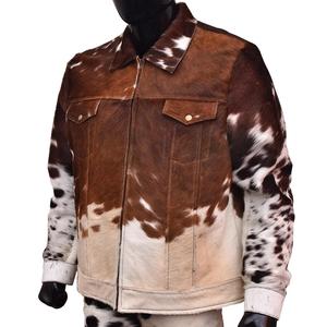 Abrigo de Moda Estilo Urbano, Chaqueta de Cuero Vacuno Genuino de Alta Calidad para Hombre, Cuello Alto, Piel de Vaca Natural, Invierno - Product Image 1