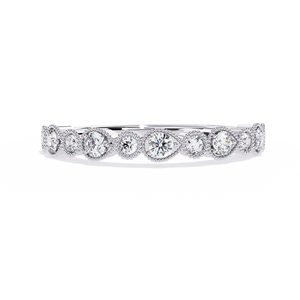 Anillos Apilables Minimalistas para Mujer, Oro Sólido de 18K, Diamante Natural 100% Original, Anillo de Eternidad, Juego de Anillos de Boda, Regalo para Fiesta - Product Image 3