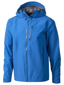Men's Hooded Windproof <b>Zip</b>-<b>Up</b> <b>Jacket</b> Lightweight Polyester Casual Outdoor Autumn Wear Solid Color Front Pockets Made in Pakistan - Product Image 4