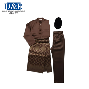 Túnica Musulmana Tradicional de Poliéster para Hombre, Estilo Emirati, Cuello Alto, Modesto, Marca OEM de Malasia, Kandura Árabe - Product Image 6