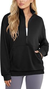 Women's Quarter Zip Pullover Sweatshirt Lightweight Hoodies Casual <b>Workout</b> <b>Jacket</b> - Product Image 4