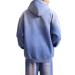 Conjunto Deportivo para Hombre con Lavado Ácido, Estilo Urbano Moderno, con Sudadera y Pantalones a Juego, para Entrenamiento Diario en el Gimnasio - Product Image 3