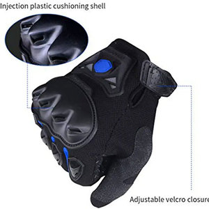 Gants de moto ECONEX SPORTS en cuir véritable, antidérapants, sur mesure, protection complète des doigts, écologiques, thermiques, quatre saisons - Product Image 2
