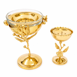 Brûleur d'encens arabe carré en métal argenté, Mabkhara, style traditionnel du Moyen-Orient, pour charbon et Oud Bakhoor, vente en gros - Product Image 5