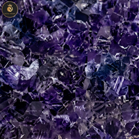 Panneau de pierre précieuse translucide Vardhmaan en agate améthyste violette de luxe rétroéclairé, résistant à l'eau, design moderne pour salon, garantie 1 an