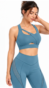 Conjunto de Yoga para Mujer, Sujetador Deportivo con Espalda en U, Leggings de Cintura Alta sin Costuras, Traje Deportivo Elástico sin Costuras para Gimnasio, Fitness, Pilates - Product Image 3