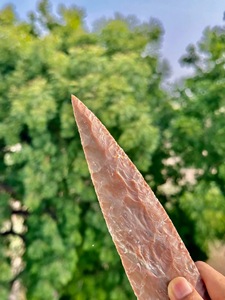 Pointe de flèche en forme de croissant de 12 pouces en jaspe fantaisie, artisanale, pour décoration intérieure et cadeau, fabriquée avec expertise, cristal dynamique, art du Gujarat, mascotte - Product Image 4