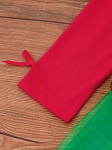 4-16 Enfants Filles Costume de Noël à manches longues Imprimé Sapin de Noël Pompons Ornés Vert Robes Party Club Robes - Product Image 5