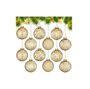 Bolas de Navidad de Cristal Transparente, Decoración para Árbol de Navidad, Adornos Colgantes Irrompibles para las Fiestas - Product Image 2