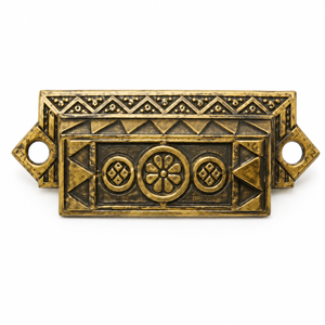 Cast Iron Cabinet Cup <b>Pull</b> <b>Handle</b> Decorative Drawer <b>Pull</b> for Kitchen Cupboard | Embossed Dresser Furniture Hardware <b>Door</b> <b>Handle</b> - Product Image 1