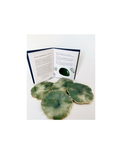 Ensemble de sous-verres en résine époxy de luxe avec aspect texture pierre, option cadeau haut de gamme pour occasions spéciales - Product Image 3