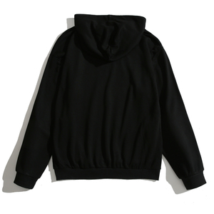 Sweat-shirt à capuche noir pour homme, logo personnalisé, taille américaine, sweat-shirt graphique à épaules tombantes, streetwear, sweat-shirt de créateur - Product Image 2