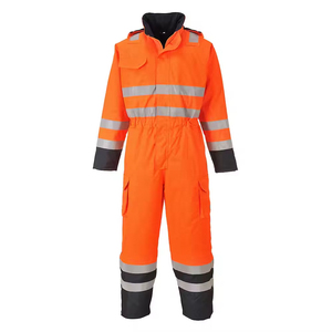 Combinaison de travail LED haute visibilité ANSI Classe 3 imperméable à prix abordable avec bande réfléchissante, une pièce, pour la sécurité routière - Product Image 4