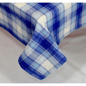 Couverture de table rectangulaire douce lavable en coton teint en fil imprimé pour décor de fête d'événement de restaurant d'hôtel - Product Image 1