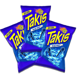 Takis Fuego Fritos, Chips de Tortilla Enrollados Dulces, Popcorn, Bolsa de 92g/280g, Sin Gluten, Edición Limitada, Sabor a Pimienta Azul Picante - Product Image 1
