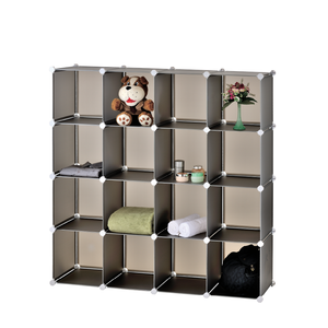 Estante de Almacenamiento de Plástico Rojo con Forma de Cubo, Unidad Apilable de 20 Cubos para Organización del Hogar, Diseño Moderno - Product Image 6