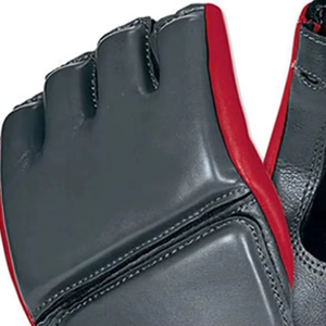 Guantes de MMA Rahsal Industries RI-MMG-01, Medios Dedos, de Cuero, Unisex, con Cierre, Rojo y Negro, para Entrenamiento de Artes Marciales y Kick Boxing - Product Image 5