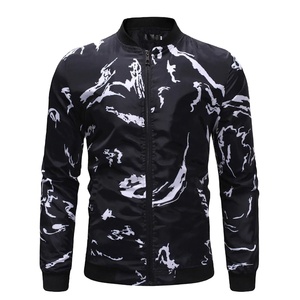 New Fashion <b>White</b> Sublimation Printed Casual <b>Men</b> Slim Fit Outer Wear Customize <b>Jacket</b> Winter High Quality Varsity <b>Jacket</b> Hip Hop - Product Image 1