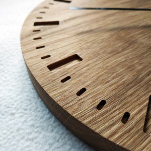 Horloge murale en bois naturel, prix abordable, élégante, pour salon, chambre, bureau - Product Image 6