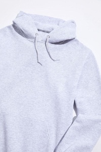 Sweat à capuche personnalisable pour homme de haute qualité, respirant, en polaire tricotée blanche, motif uni, hiver, OEM, anti-plis - Product Image 3
